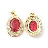 Real 16K Gold Plated Brass Micro Pave Cubic Zirconia Pendants ZIRC-L103-061G-02-1