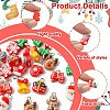 24Pcs 12 Styles Christmas Theme Opaque Resin Pendants RESI-FS0001-86B-2