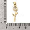 Brass Pave Cubic Zirconia Pendants KK-A296-50G-01-3
