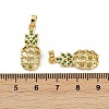Brass Micro Pave Cubic Zirconia Pendants KK-C093-27B-G-3