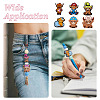 12Pcs 12 Styles Cattle Food Grade Silicone Focal Beads SIL-TA0002-42-8