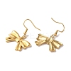Bowknot Ion Plating(IP) 304 Stainless Steel Dangle Earrings for Women EJEW-L287-010G-2