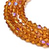 Transparent Electroplate Glass Beads Strands GLAA-F029-2mm-D28-3