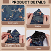 4Pcs 4 Colors Embroidery Flower Burlap Packing Pouches Drawstring Bags ABAG-FG0001-09-3