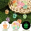 6Pcs Luminous Resin Mushroom Charms CRES-YW0002-47-2