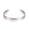 Tarnish Resistant 304 Stainless Steel Cuff Bangles LS-STAS-I110-10-6mm-P-1