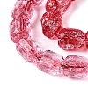 Transparent Crackle Glass Beads Strands GLAA-Q108-04A-08-3
