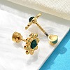 Ion Plating(IP) 304 Stainless Steel Sun Stud Earrings EJEW-A118-10G-01-3