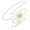Brass Cowboy Hat Bolo Tie Lariat Necklaces LS-NJEW-D346-01G-2