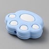 Cat Paw Print Food Grade Eco-Friendly Silicone Focal Beads LS-SIL-WH0012-040D-2
