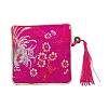 Chinese Brocade Tassel Zipper Jewelry Bag Gift Pouch ABAG-F005-10-2