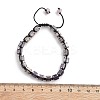 Adjustable Natural Amethyst and Non-magnetic Synthetic Hematite Braided Bead Bracelets BJEW-Z090-01H-5