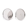 Non-Tarnish 304 Stainless Steel Pad Ring Settings LS-STAS-I184-01B-P-1