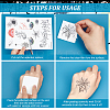 9 Sheets 9 Styles Halloween Temporary Face Tattoos STIC-WH0003-005-6