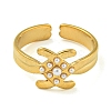 Ion Plating(IP) 304 Stainless Steel Cuff Open Rings RJEW-K283-02G-2