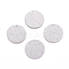Tarnish Resistant 304 Stainless Steel Textured Pendants LS-STAS-I098-01-25mm-P-1