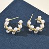 Brass Stud Earrings for Women EJEW-A168-21G-2