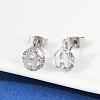 304 Stainless Steel Micro Pave Clear Cubic Zirconia Stud Earrings EJEW-Z089-03P-3