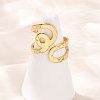 304 Stainless Steel Cuff Open Rings for Women RJEW-H255-01G-02-1