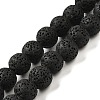 Natural Lava Rock Bead Strands X-G-L435-03-8mm-18-1