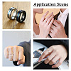 6Pcs 6 Style 202 & 201 Stainless Steel Stainless Steel Grooved Finger Ring for Men Women RJEW-YS0001-01-8