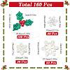 160Pcs 4 Styles Christmas Theme Opaque Resin Cabochons RESI-SC0005-80A-2