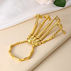 Punk Style Alloy Skeleton Hand Ring Bracelets with Finger Nails Tip Claw WG3AE99-02-1