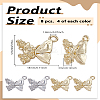 8Pcs 2 Colors Plating Alloy Pendants FIND-LP0005-66-2