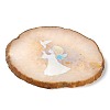 Printed Natural Agate Slice Stone Ornament DJEW-M011-02J-3