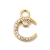Rack Plating Brass Micro Pave Cubic Zirconia Charms KK-P230-21G-A-1