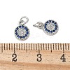 Brass Micro Pave Cubic Zirconia Charms KK-U056-39P-3