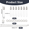 DIY 304 Stainless Steel & Glass Bottle Pendant Necklace Making Kits DIY-HS0001-51P-2
