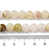 Natural Green Banded Calcite(Afghan Jade) Beads Strands G-B130-8mm-01-5