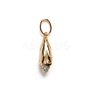 Ion Plating(IP) Brass Micro Pave Cubic Zirconia Pendants PW-WG53304-03-1