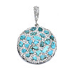 Polymer Clay Rhinestone Pendants RB-S056-14A-P-2