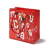Christmas Santa Claus Print Paper Gift Bags with Nylon Cord Handle CARB-K003-01C-01-1