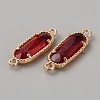 Golden Plated Brass Pave Glass Connector Charms LS-FIND-WH0110-728G-09-2