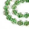 Luminous Handmade Gold Foil Glass Beads Strands FOIL-N029-01F-4