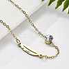 201 Stainless Steel Cable Chain Bracelets BJEW-H205-01D-G-2