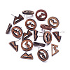 DIY 20Pcs 2 Style Mountain Natural Wood Stud Earrings DIY-TA0010-06-2