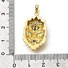 Rack Plating Brass Micro Pave Cubic Zirconia Enamel Pendants KK-L226-033G-01-3
