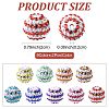 20Pcs 9 Colors Striped Resin Rhinestone Beads OACR-FS0002-35-4