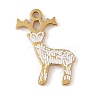 Christmas Theme Ion Plating(IP) 304 Stainless Steel Enamel Pendants STAS-Z083-09G-02-1