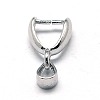 Anti-Tarnish Rhodium Plated 925 Sterling Silver Ice Pick & Pinch Bails STER-A006-332P-1
