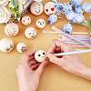 Natural Wooden Round Ball WOOD-PH0001-17-WH-2