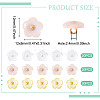 60Pcs 3 Colors 1-Hole Resin Buttons RESI-TA0004-42-4