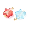 150Pcs 25 Colors Glass Pendants PALLOY-CJ00076-2