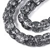 Crackle Transparent Glass Beads Strands GLAA-N069-03A-01-3