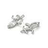 Brass Micro Pave Clear Cubic Zirconia Pendants KK-A280-13P-2
