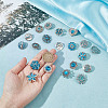 20Pcs Alloy Rhinestone Snap Button BUTT-GO0001-03B-3